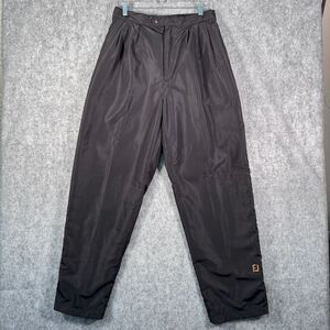 FootJoy DryJoys Golf Pants Mens L Black Snap Side Waterproof Rain Adjustable